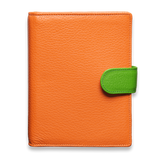 Das Bunte Ringbuch in Orange mit grüner Lasche